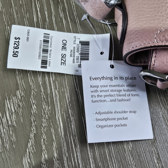 Giani Bernini flap with floral applique small crossbody bag - Pink - Picture 11 of 11